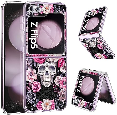 sqgylgl 𝙨𝙦𝙜𝙮𝙡𝙜𝙡 Kompatibel Mit Samsung Galaxy Z Flip 5 5G Hülle Silikon Dünn Klar Case Slim TPU Flexible Cover Case Galaxy Z Flip 5 Handyhülle Cranio Schutzhülle für Samsung Z Flip 5 (Lila)