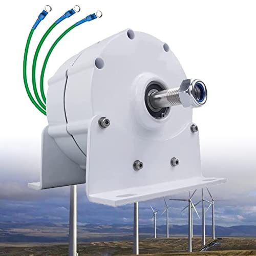 FENGSSLL Imán Permanente portátil Generador, 5000W/6000W/8000W/10000W 12V 24V 48V Alternador de imán Permanente con Controlador generador de Viento de Bricolaje,5000W-48V