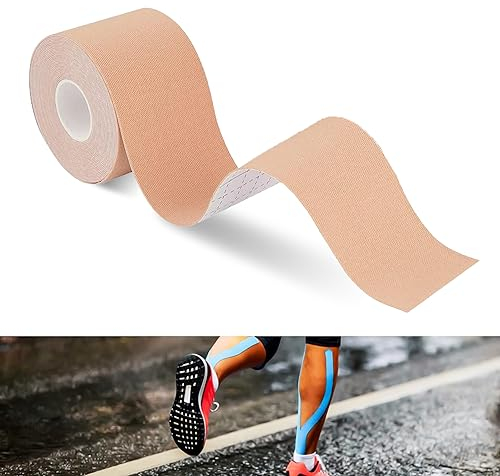 Ruban de Kinésiologie, Bandage Autoadhésif, Bandage Elastique Cohésif 5 cm x 2,5 m, Ruban Athlétique élastique en Coton, Bande Strapping Adhésif pour Gonflement Des Chevilles, Sports, Animaux, Couleur