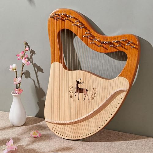 Arpa De Lira, Instrumento De Cuerda De Madera De Caoba Con Bolsa De Transporte, Llave De Afinación, Cuerdas De Repuesto, Manual De Instrucciones En Inglés, Instrumento Musical Clásico