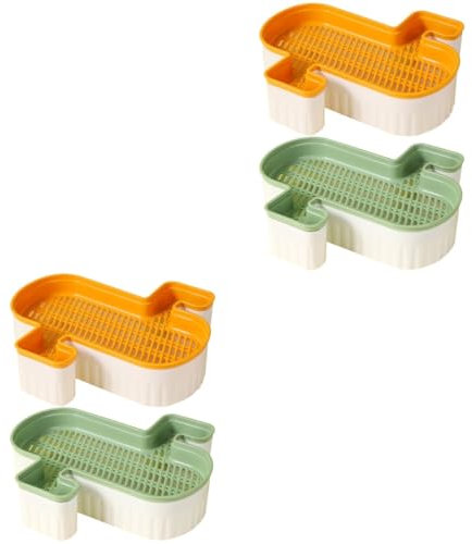 FRCOLOR 4pcs Soilless Cat Grass Planter Catnip Planting Box Easy-clean Hydroponic Box