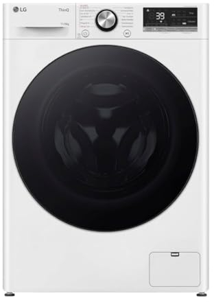 LG SIGNATURE LSWD100X, Klasse A, Waschtrockner 12 - 7 kg, 1550 U/min, 4-fach Klasse A, AI Direct Drive, Wärmepumpen Waschtrockner, Automatisches Dosiersystem, Steam-Funktion, 60 x 67.5 x 85 cm ꟷ Weiß