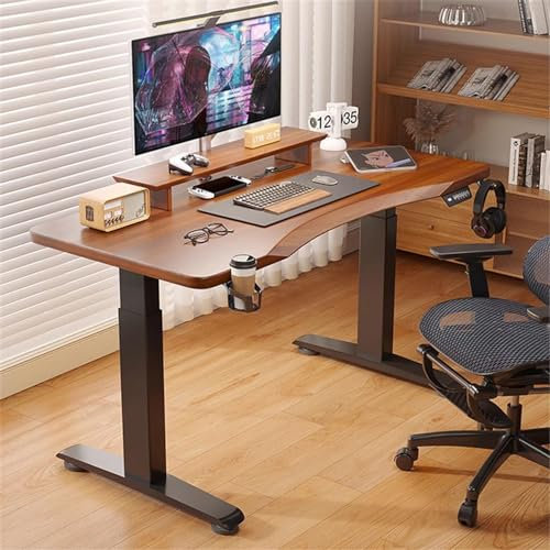 Schreibtisch,Elektrischer Stehpult, höhenverstellbar, ergonomischer Home-Office-Computerarbeitsplatz, Gaming-Arbeitstisch, für das Home-Office