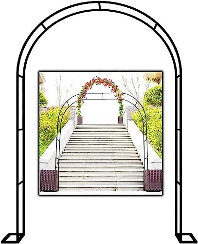 Arche Jardin pour Rosiers Plantes Grimpantes, Metal Arceau à Rosiers, Arche de Rosiers Vigne Mariage, Pergola Tonnelle de Jardin, Intérieur Extérieur Décoration de Fête,280x220x40CM