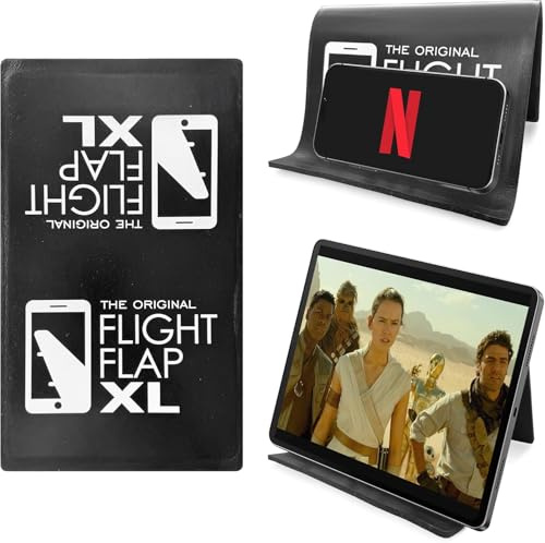 Tablet & Handy Halterung Flugzeug – Flexibler Tablet Ständer für Flugreisen – Handyhalterung Tisch & Schreibtisch – Handyständer & Smartphone Halter – Reise Phone Holder Kompakt & Leicht (Schwarz)