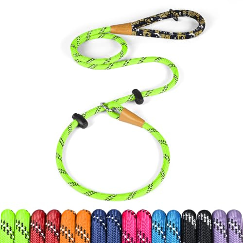 lynxking Slip-Leine mit Reflektion für Hunde | Geflochtenes, bequemes Seil für große, mittlere und kleine Hunde – ideal für Training und Spaziergänge
