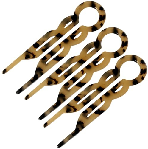 Französisch Twist Hair Pin 3pcs 4,5 Zoll U-förmiges Haargabel Elegant minimalistische Haarnadel dekorative französische Nadel für Haarbrötchen, Frisur und mehr, Geschenke für Frauen