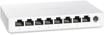 BrosTrend 2,5Gb Switch Ethernet 8 Porte, Sdoppiatore Ethernet Hub Unmanaged Switch 2.5 Gigabit, Plug e Play Senza Ventola, Ideale per la Casa e il Ufficio, Desktop O A Parete, Garanzia a Vita