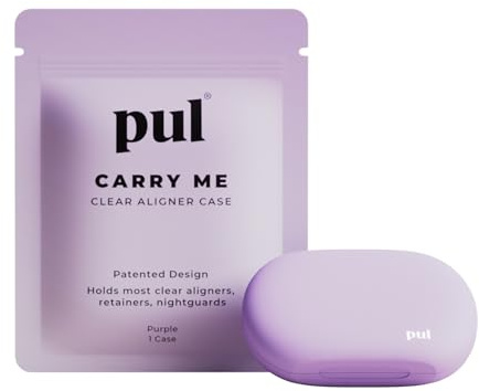 The Pultool PUL Clear Aligner & Retainer Case - Purple | Compact Dental Storage Box for Invisalign & Retainers | BPA-Free & Travel-Friendly Design