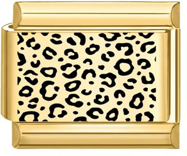 papasgix Italian Charms Gold Module für 9mm Italian Charm Bracelet DIY Katze Hund Italian Style Charms für Damen Abnehmbar Italienisches Charm Armband Mädchen Junge Geschenk