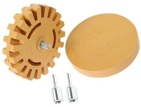 Roue de Retrait D'adhésif Lot de 2 100mm en Caoutchouc pour Camion et Rv | Conception à Fentes Alternées, Dissipation Thermique Améliorée, Retire Vinyle et Autocollants, Usage Detailing Auto