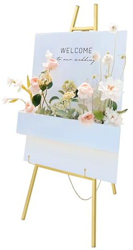 2-Teilige Staffelei Display-Theke für Hochzeit Zeichen Poster Staffelei Leinwand stehen, Gold Stände