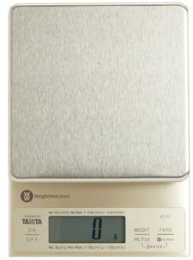 WeightWatchers by Tanita KD-321WW – Professional Digital Kitchen Scale, 0.1g Precision, 3kg Capacity, Liquid Measurement, Removable Stainless Steel Plate