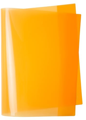 JOLLY Jollycover Heftschoner Quart, orange, 25 Stück, extra stark, kinderfest, mit Ultraschallverschweißung, 160µm Polypropylen, umweltfreundlich, für Schulhefte und Bücher