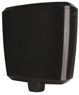 Belvit Topazio - Cassetta di risciacquo a parete, 3/9 l, colore: Nero lucido