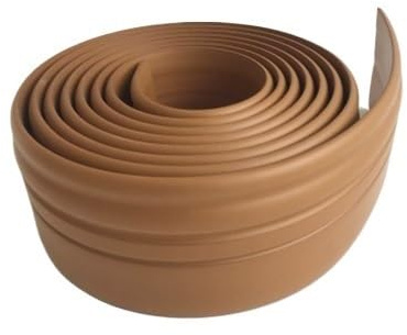 Suelo Vinilo Autoadhesivo, Vinilo Para Suelo Pegatina de pared autoadhesiva PVC, resistente al agua, línea rodapié, decoración zócalo cocina y sala estar, anticolisión(Brown 8cm wide)