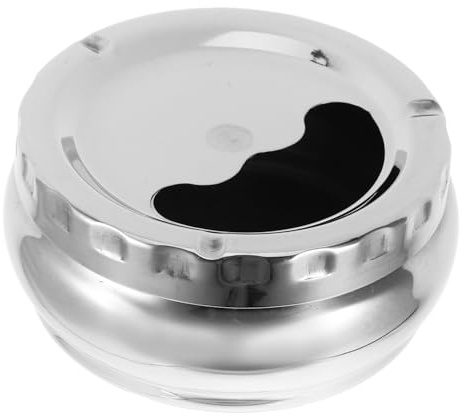 Mikinona Portable Automatic Extinguishing Ashtray with Lid Round Outdoor and Indoor Smokers Tabletop Ash Tray for Car Home Restaurant Fall Design