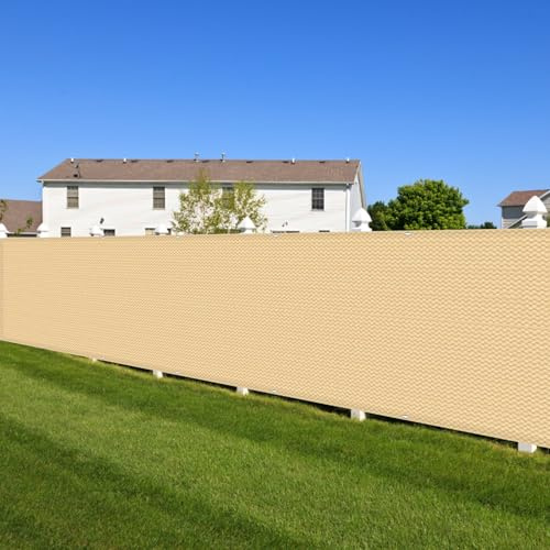 Balkon Sichtschutz Wetterfest 80 x 700 cm Blickdicht, Windschutz Sonnenschutz, in Div. Größen & Farben Balkon Sichtschutz Balkonverkleidung für Balkongeländer Terrasse, Sandgelb