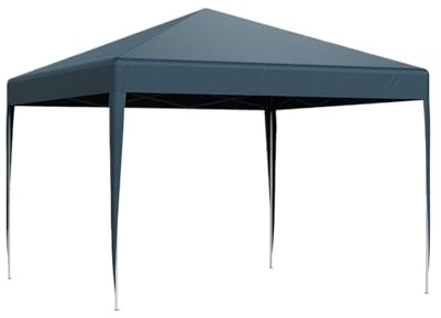 Popup Canopy Tent 3x3mAdjustable Height Garden Gazebo Wedding Shelter UV Protection Awning Portable Outdoor Pavilion Blue No Side Walls