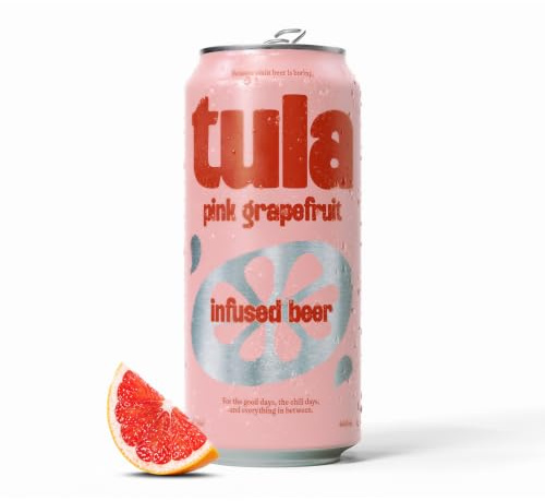 Tula Pink Grapefruit Infused Fruit Beer | 4% | 12x440ml | Natural Fruit Flavourings | Easy Drinking | Refreshing Fruit Lager| Brewed to bring people together