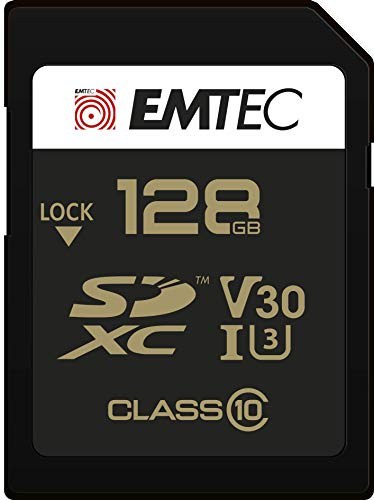 Emtec SpeedIN SD-Speicherkarte 128GB, UHS-I U3 - Class 10, Schreibgeschwindigkeit bis zu 85 MB/s und Lesegeschwindigkeit bis zu 95 MB/s