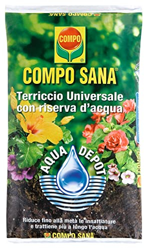 COMPO SANA Terriccio Universale con Riserva d’Acqua, Per Tutti i Tipi di Piante, Sacco 20 L