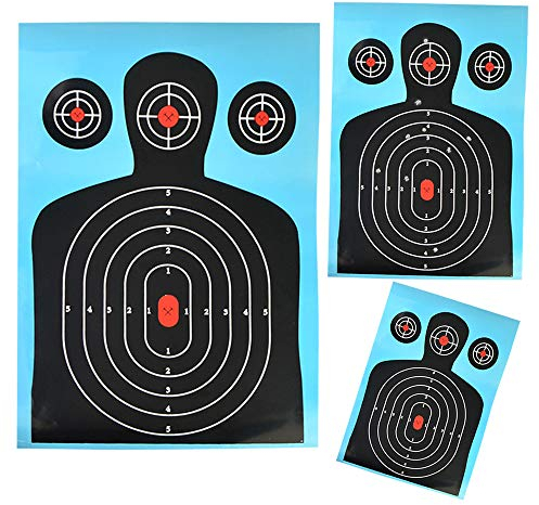 SHARROW 12pcs Bogenschießen Zielpapier Silhouette Splatterburst Ziele Target Papier für Schleife Jagd Shooting Praxis und Luftgewehr Gun Pistole Airsoft Training