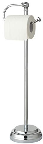 SunnyPoint Classic Bathroom Free Standing Toilet Tissue Paper Roll Holder Stand