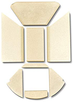 Habillage de foyer A pour poêles à cheminée Emotion M de Skantherm - vermiculite - 8 pièces