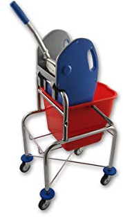 Axis Line Vehículo simple profesional extra alto, sin agacharse más carro de limpieza.