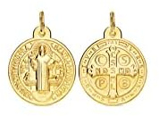 Medalla plata S.Benito 12mm ch