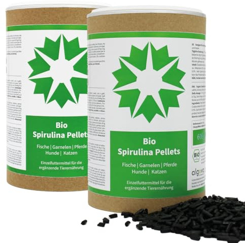 algova Bio Spirulina Pellets 1,2 kg – Staubfreier Barf-Zusatz aus Algen | Besonders gut akzeptiert – Für Hunde, Katzen & Pferde – Natürliche Vitaminquelle zur täglichen Futterergänzung