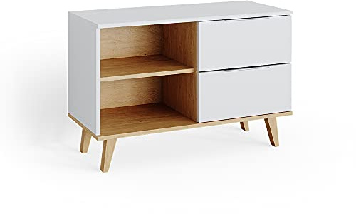 Vicco Lowboard Nautica, Weiß, 40 x 61 cm | geeignet zur Aufbewahrung von Kleidung und Alltagsgegenständen
