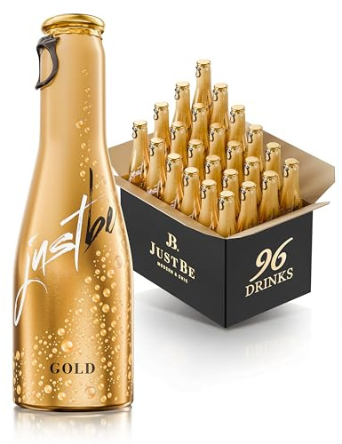 JustBe GOLD | Piccolo frizzante l Prickelnder Premium Weiss-Wein Aperitif (Sekt, 96 x 0,2l)