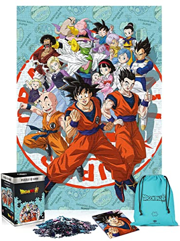 Dragon Ball Super: Universe Survival | 1000 Teile Puzzle | inklusive Poster und Tasche | 68 x 48 | für Erwachsene und Kinder | ideal für Weihnachten und Geschenk | Spiel-Artwork Motiv