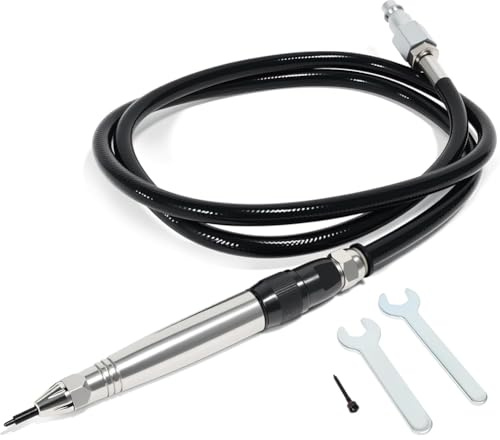 Uxsjakjsd Stylo Graveur Pneumatique, Outil de Gravure sur Métal, Stylo à Air Comprimé pour Plastique et Bois, avec Pointe en Carbure de Tungstène, 34 000 Coups par Minute.