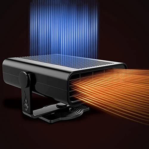 Riloer Portable Car Heater Defroster, 12V 120W Automobile Windscreen Fan Windshield Fast Heating & Cooling Vehicle Defogger Plug in Cigarette Lighter