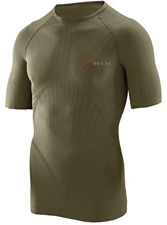 Maglia SCI uomo tecnica intima sportiva a maniche corte verde maglia Energy XTECH taglia M