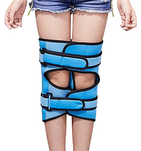 O/X Typ Beinkorrektur Beugte verstellbare Beine Knie Valgum Glättung Körperhaltung Korrektor Schönheit Beinband Erwachsene Kinder Schmerzlinderung Gezogene Muskeln Glättungsbandage (Color : Blue)