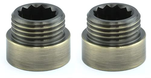 Hot Flow | 10mm Rigid Radiator Valve Extensions 1/2 inch BSP (Antique Brass) (Pair)