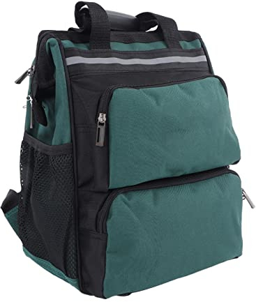 Sac à Dos, Sac à Outils Multifonction Résistant à l'usure en Toile Multi-compartiments Confortable pour électricien (40 cm / 15,7 pouces de hauteur)