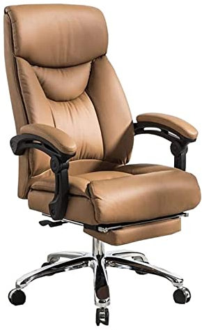 ANIFM Bürostuhl, Schreibtisch und Stuhl, Bürostuhl, ergonomischer Lift-Drehstuhl, Fußhocker, Chef-Stuhl, Computerstuhl, Arbeitsstuhl, Spielstuhl, Stuhl (Farbe: Braun). Comfortable Anniversary