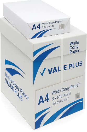 Value Plus Office Copier A4 Printer Paper 75gsm- 5 Reams - 2500 Sheets | Full Box |