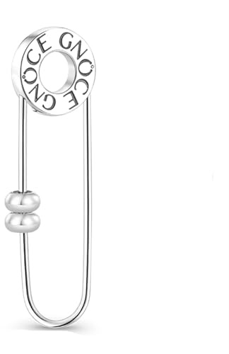 GNOCE Basic Brosche mit 2 Stück Stoppern 925 Sterling Silber Charm Champagner Kugel mit Zirkonia Fit Alle großen Marken von Armband/Halskette