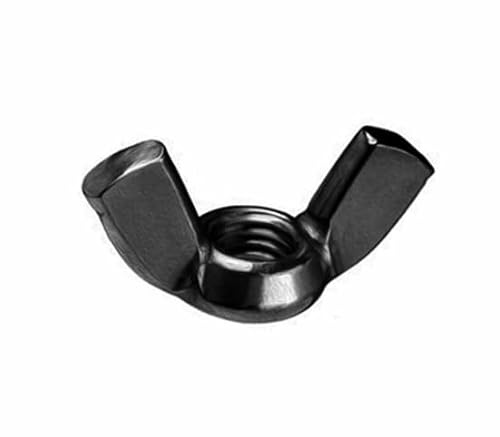Flügelmuttern DIN 315 Edelstahl Schwarz V2A - M3 M4 M5 M6 M8 M10 M12 SCHWARZE Flügelmuttern (50, M 6)