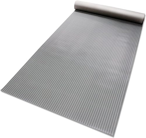 KARAT Rouleau en Caoutchouc - Gris - Côte Fine - Epaisseur : 3 mm - Tapis en Caoutchouc antidérapant - Tapis de Protection - Tapis de Sol (100 x 400 cm)
