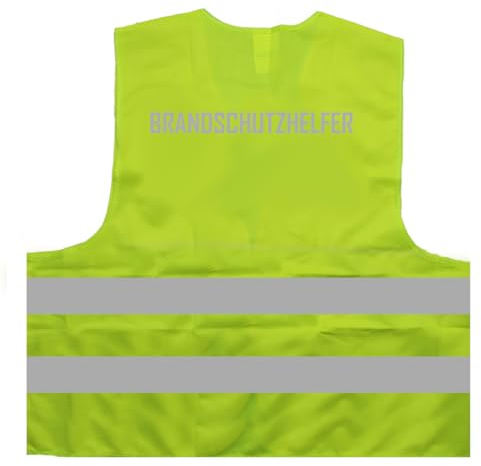 Brandschutzhelfer Warnweste BZW. Signalweste mit reflektierendem Aufdruck ID: 970