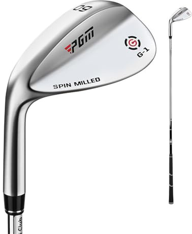 Cuña de Arena de Golf para Zurdos para Hombres y Mujeres - Cuña de Palo de Golf Premium de 56/60 Grados con Poste de Acero Inoxidable (Plateado,60 Grados,Left)