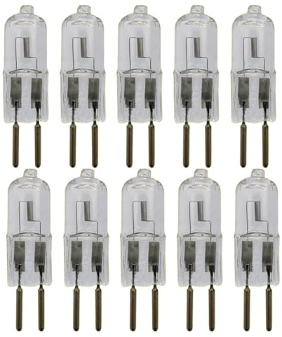 UGEFKMQ Halogenlampe G6.35 20W 24V Halogen Glühbirne Dimmbar 50W Halogen Leuchtmittel GY6.35 Bi-Pin-Sockel Warmweiß 10PC35W