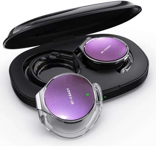 On Ear Headphones 52hrs Bluetooth 5.4 Open Ear Earphones with Earhooks Lightweight Comfort Open Ear Earbuds Small Ears Simultaneously Connect 2 Devices Clip on Headphones